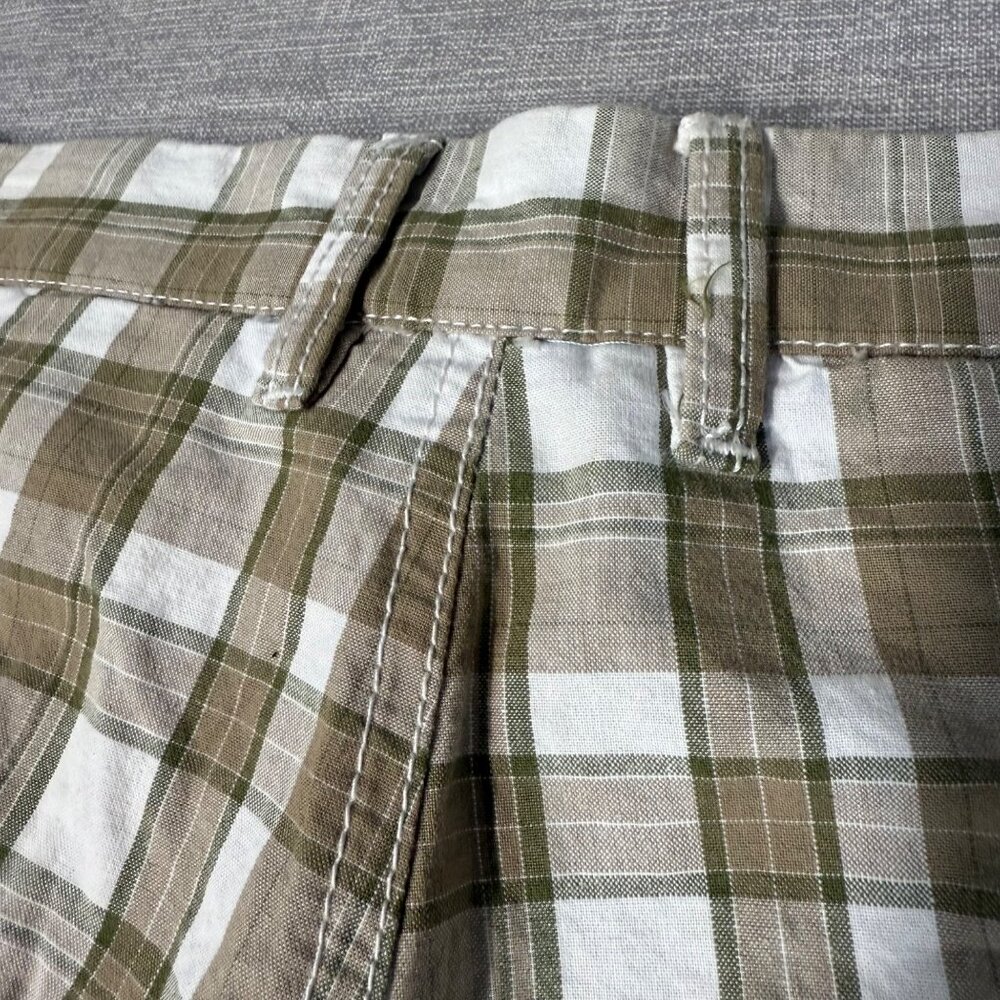 Black Brown 1826 Men's Plaid Cotton Shorts Size 36 Summer Golfing Leisure Play - Picture 14 of 16